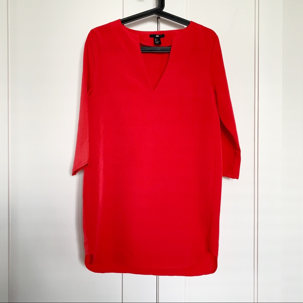 H&M Red Orange Tunic Top/Dress